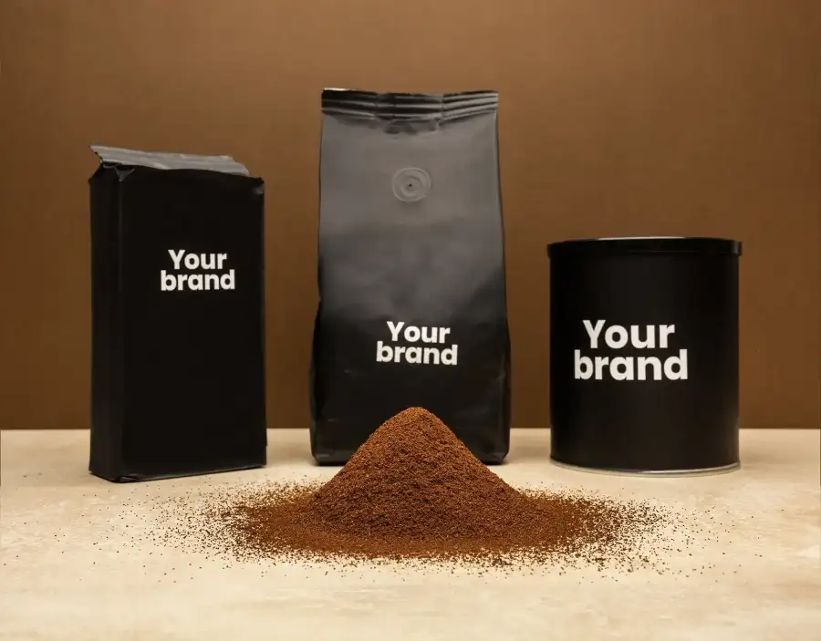 Varie tipologie di packaging per caffè macinato